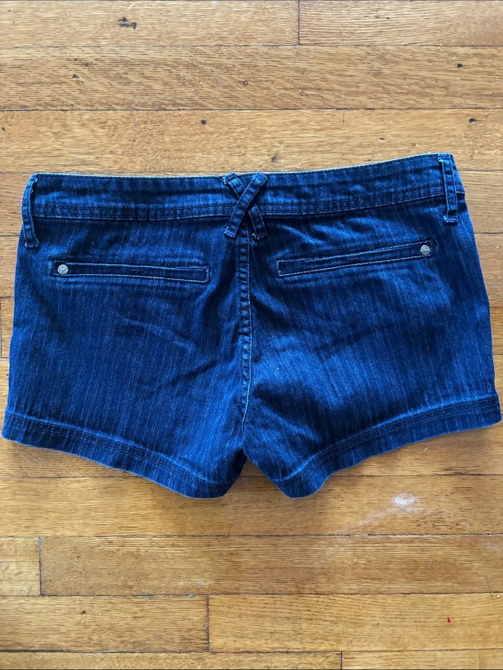 Guess Dark Indigo Low-Rise Denim Short Shorts